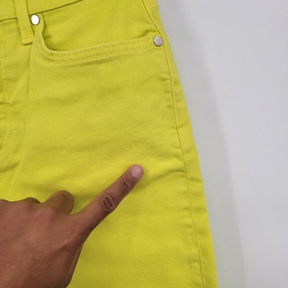 BLDWN Vintage Straight Leg Jeans High-Rise Slim Fit Ankle Denim 27 Women Yellow - Picture 5 of 16